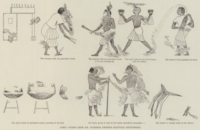 Seriefris från Mr Flinders Petries egyptiska upptäckter (gravyr) av English School