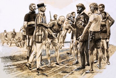 Konkurrenter till de olympiska spelen 1900 av English School