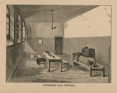 Dömd cell i Newgate Prison av English School