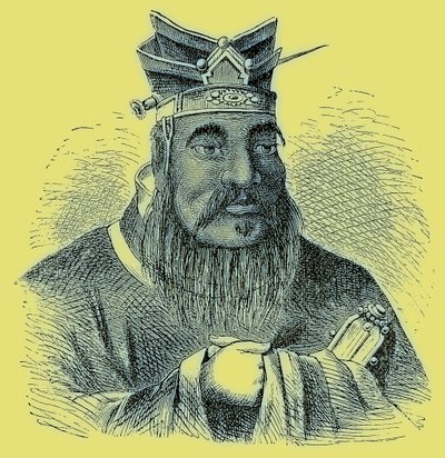 Confucius, illustration från The Illustrated History of the World, publicerad ca 1880 (digitalt förbättrad bild) av English School