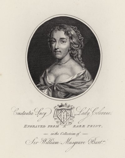 Constantia Lucy, Lady Colerane (gravyr) av English School