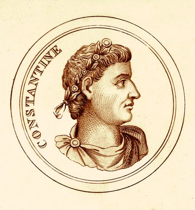 Constantine, illustration från The Universal Historical Dictionary av George Crabb, publicerad 1825 (digitalt förbättrad bild) av English School