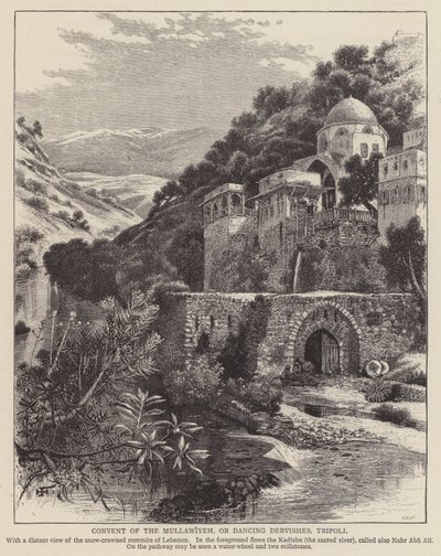 Mullawiyehs kloster, eller dansande dervischer, Tripoli (gravyr) av English School