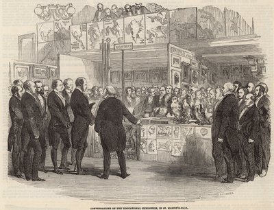 Konversation av utbildningsutställningen i St Martins Hall, London av English School