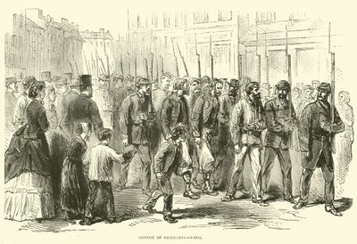 Konvoj av desertörer, Paris, oktober 1870 av English School