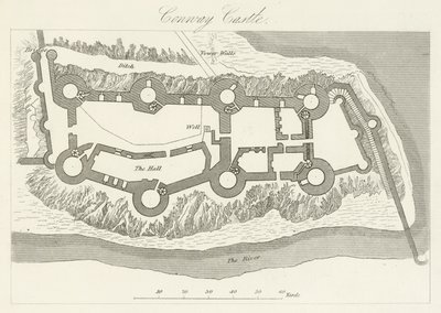 Conway Castle (gravyr) av English School