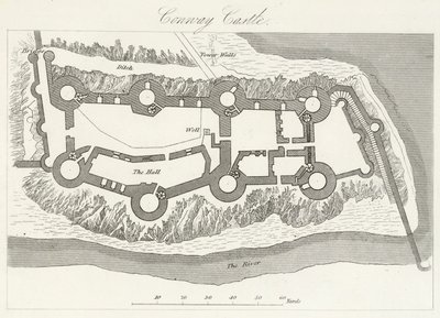 Conway Castle (gravyr) av English School