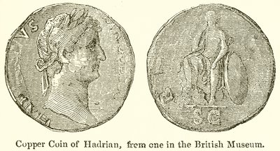 Kopparmynt av Hadrianus, från ett i British Museum av English School