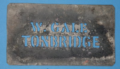 Kopparstencil av W. Gale, Tonbridge (koppar) av English School