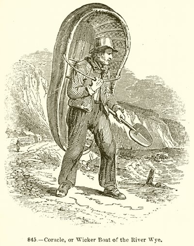 Coracle, eller Wicker Boat of the River Wye av English School