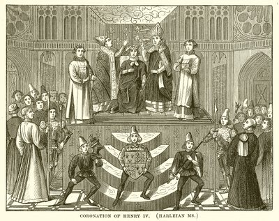 Kröningen av Henrik IV. (Harleian Ms) av English School