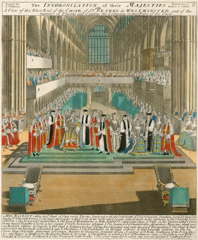 Kröning av kung William III och drottning Mary den 11 april 1689 av English School