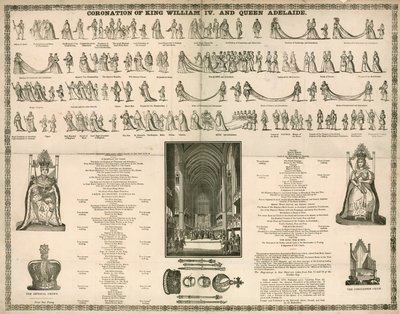 Kröning av kung William IV och drottning Adelaide av English School