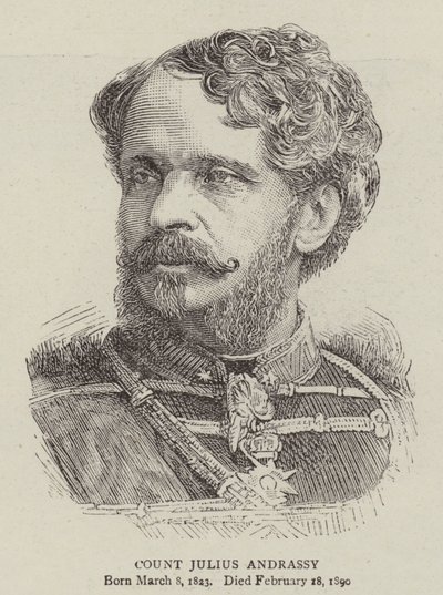 Greve Julius Andrassy (gravyr) av English School