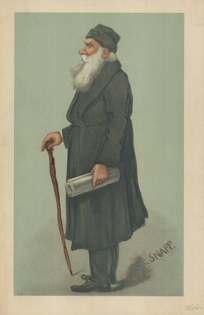 Greve Lyof Nikolaevich Tolstoi, 24 oktober 1901, tecknad serie Vanity Fair av English School