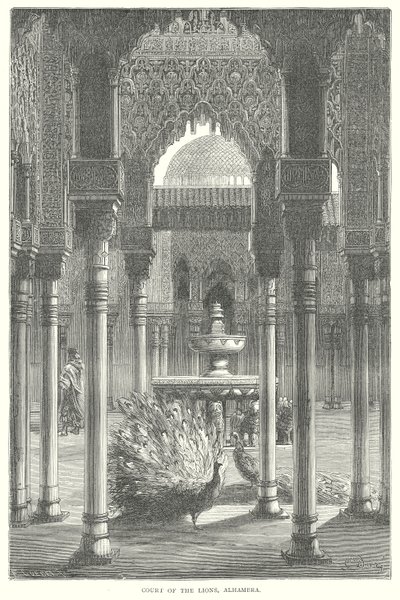 Lejonens domstol, Alhambra (gravyr) av English School