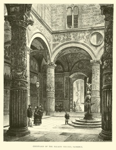 Gården till Palazzo Vecchio, Florens av English School