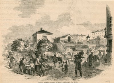 Covent Garden Market, 22 december 1849 av English School