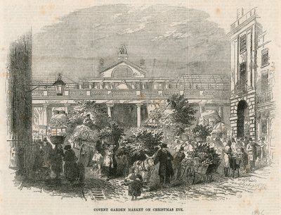 Covent Garden Market, London, på julafton av English School