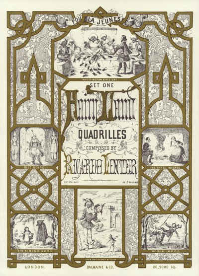 Omslagsbild av set ett av Fairy Land Quadrillers komponerade av Ricardo Lenter av English School