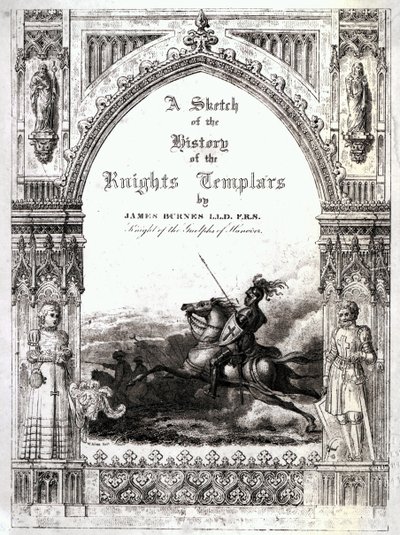 Omslag till A Sketch of the History of the Knights Templars, av James Burnes av English School