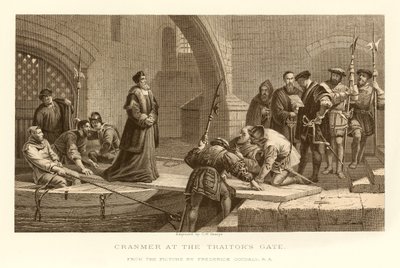 Cranmer vid Traitors Gate av English School