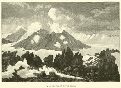 Kratern av Mount Hekla av English School