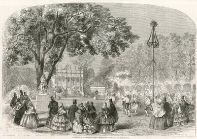 Cremorne Gardens, London, majstångsdansen av English School