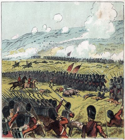 Krimkriget (1853-1856): Slaget vid Alma mellan den ryska armén och en brittisk, fransk och turkisk koalition den 20/09/1854. 