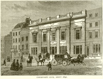 Crockfords Club, omkring 1840 av English School