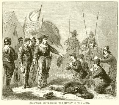 Cromwell undertrycker myteriet i armén av English School