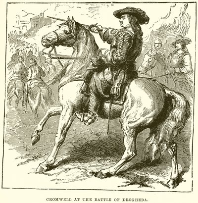 Cromwell i slaget vid Drogheda av English School