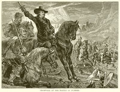 Cromwell i slaget vid Dunbar av English School