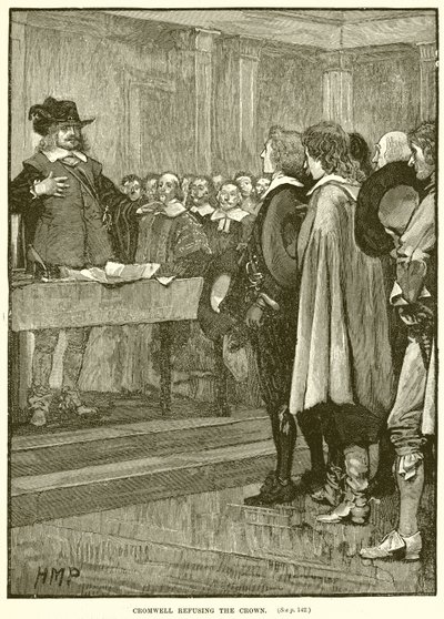 Cromwell vägrar kronan av English School