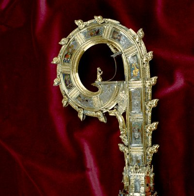 Crook of the Crozier of William of Wykeham (c.1320-1404): Paul-sida (förgylld silver) (detalj) (se 205100-32) av English School