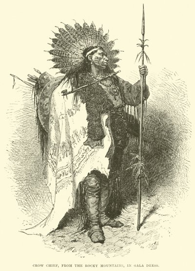 Crow Chief, från Klippiga bergen, i galaklänning av English School