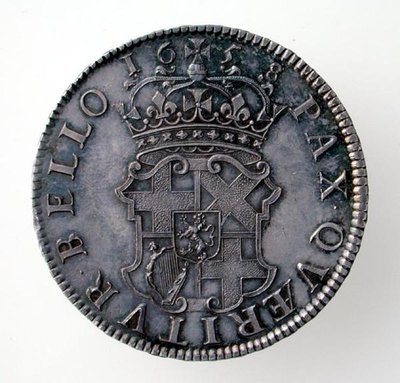 Oliver Cromwells krona (1599-1658), London Mint, 1658 (baksidan) (silver) (för framsidan se 168061) av English School