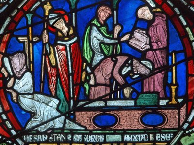 Cure of the Daughters of Godbald of Boxley, tidigt 1200-tal av English School