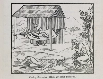 Curing the Sick, från "Santo Domingo Past and Present" av Samuel Hazard, pub.1873 (gravyr) av English School