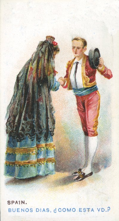 Sedvanlig hälsning i Spanien, 1907 av English School