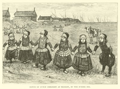 Nederländska barns dans på Marken, i Zuider Zee av English School