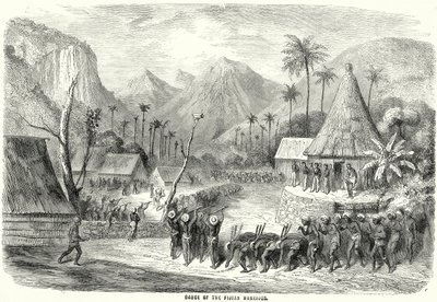 De fijianska krigarnas dans (gravyr) av English School