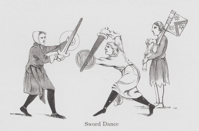 Dans: Svärddans (litho) av English School