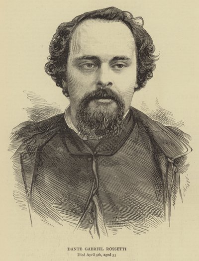 Dante Gabriel Rossetti (gravyr) av English School