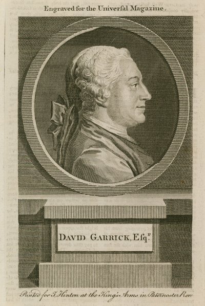 David Garrick, graverad för Universal Magazine av English School