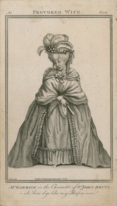 David Garrick i karaktären Sir John Brute av English School