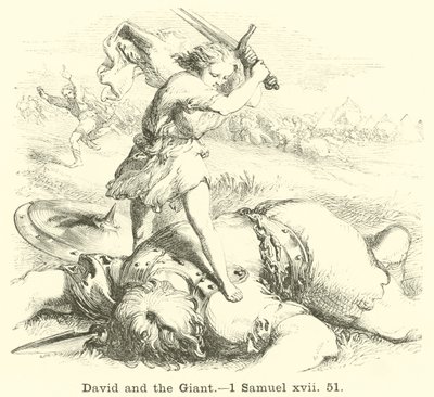 David och jätten, 1 Samuel, xvii, 51 av English School