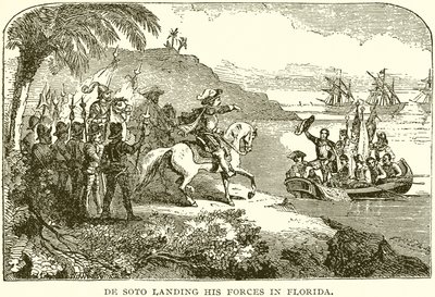 De Soto landar sina styrkor i Florida av English School