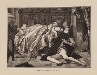 Francesca De Riminis död (gravyr) av English School
