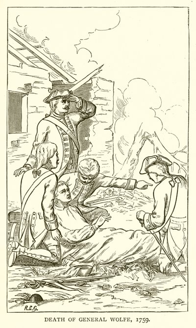 General Wolfes död 1759 av English School